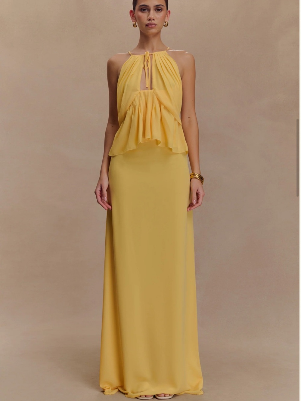 Meshki Yellow TOP & SKIRT SET